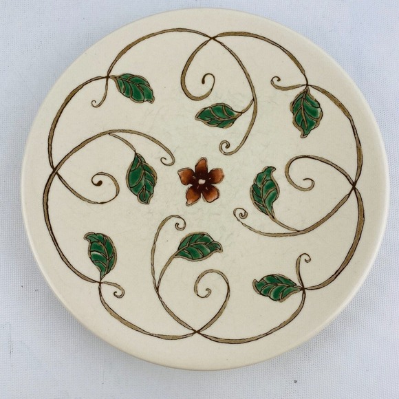 Pfaltzgraff Mission Flower Lot of 6 Coupe Salad Plates 8" Micro Dishwasher Safe - Picture 2 of 4